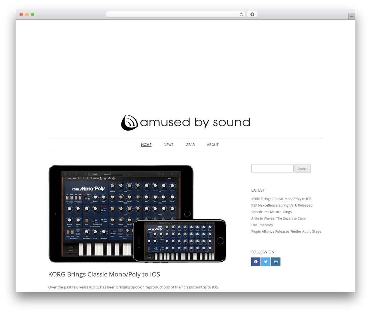 AbS theme WordPress - amusedbysound.com
