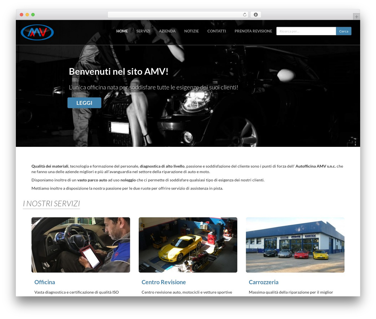 AMV theme WordPress - amvsnc.it