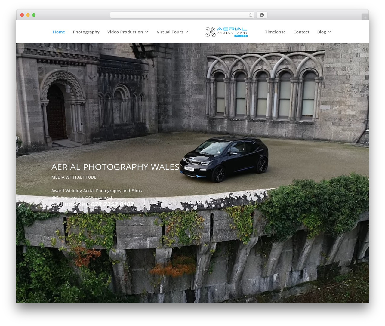 Divi WordPress theme image - aerialphotographywales.com