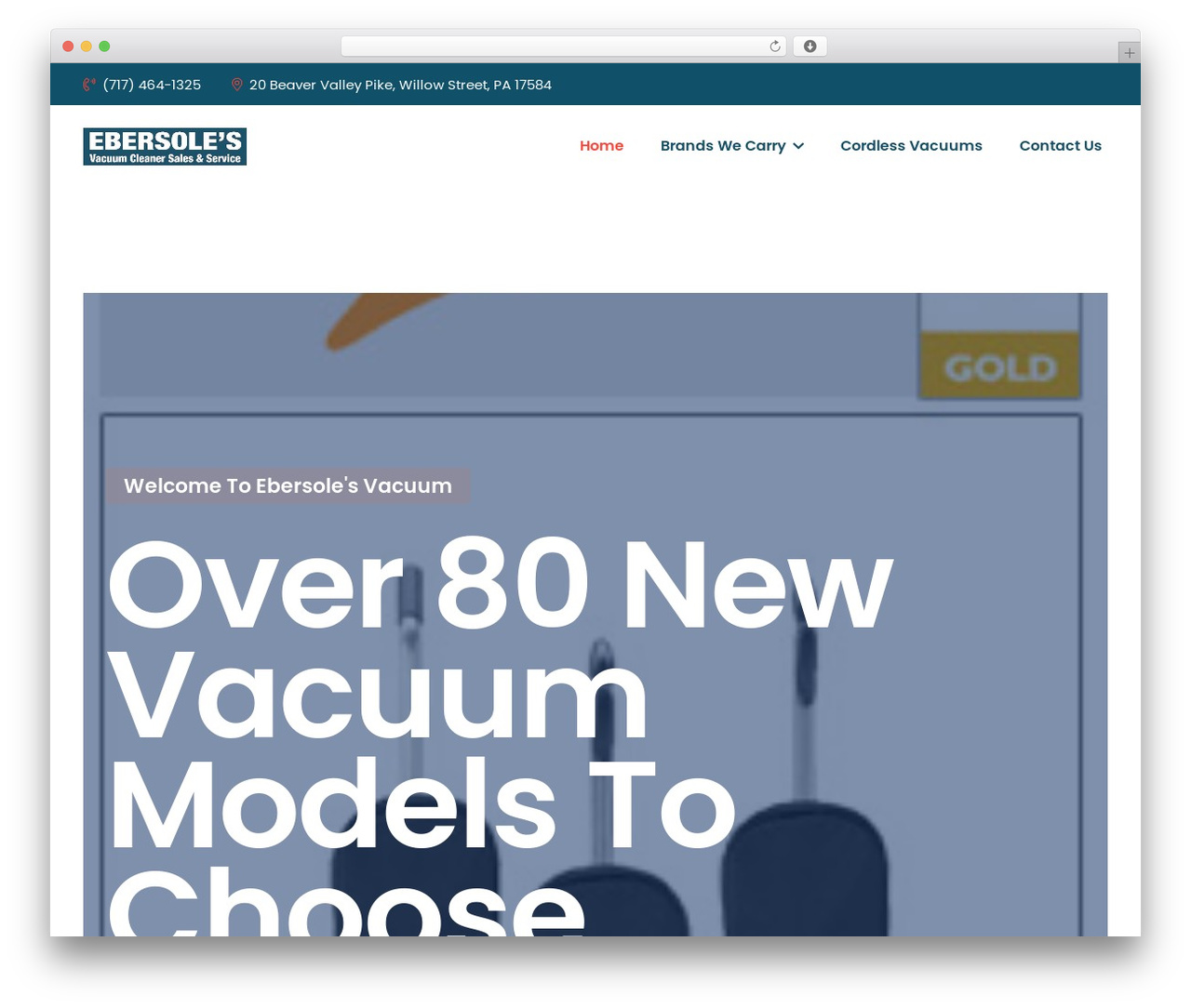 Dustrix WordPress website theme - ebersolesvacuum.com