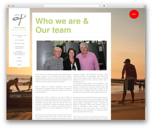 Studio8 theme WordPress - acornpress.com.au
