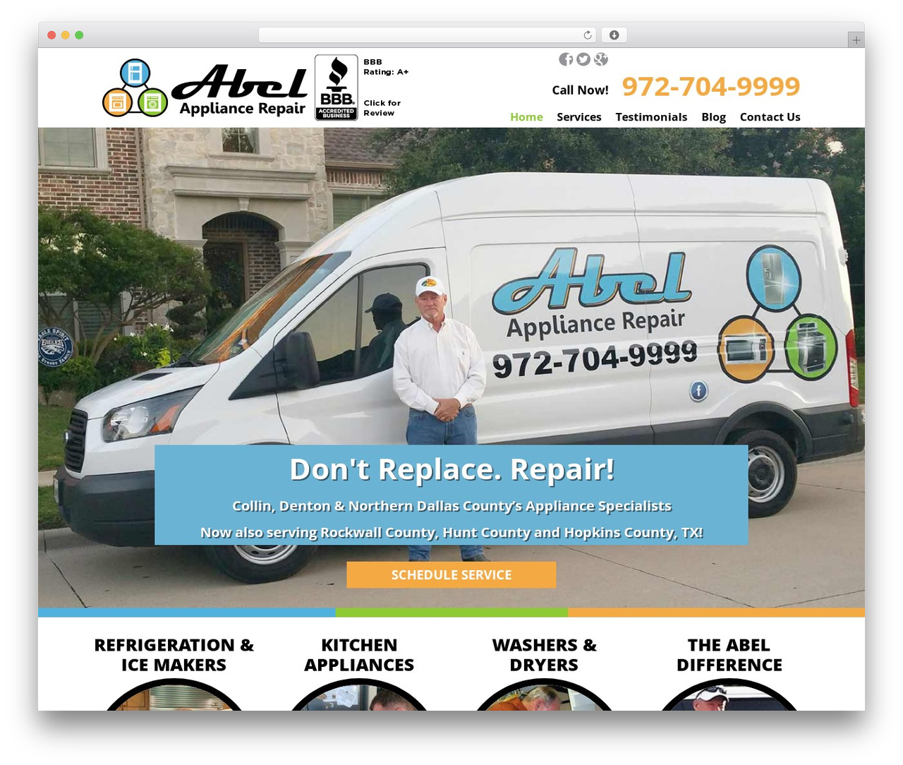 Theme WordPress Abel-WP - abelapplianceservice.com