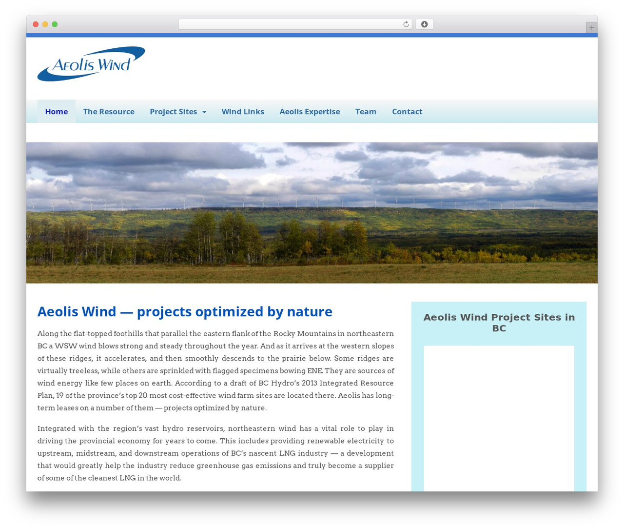 WordPress theme Canvas - aeoliswind.ca