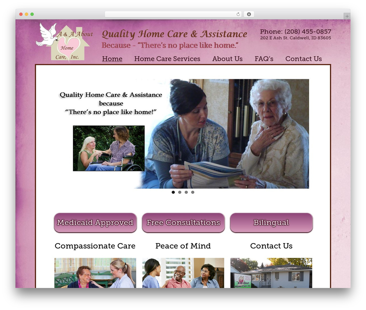 WordPress theme AaAAbout - aa-abouthomecare.com