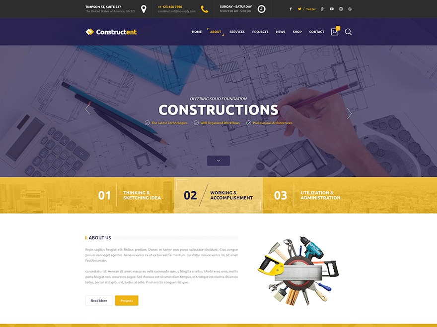 WordPress theme Constructent Child by FitWP