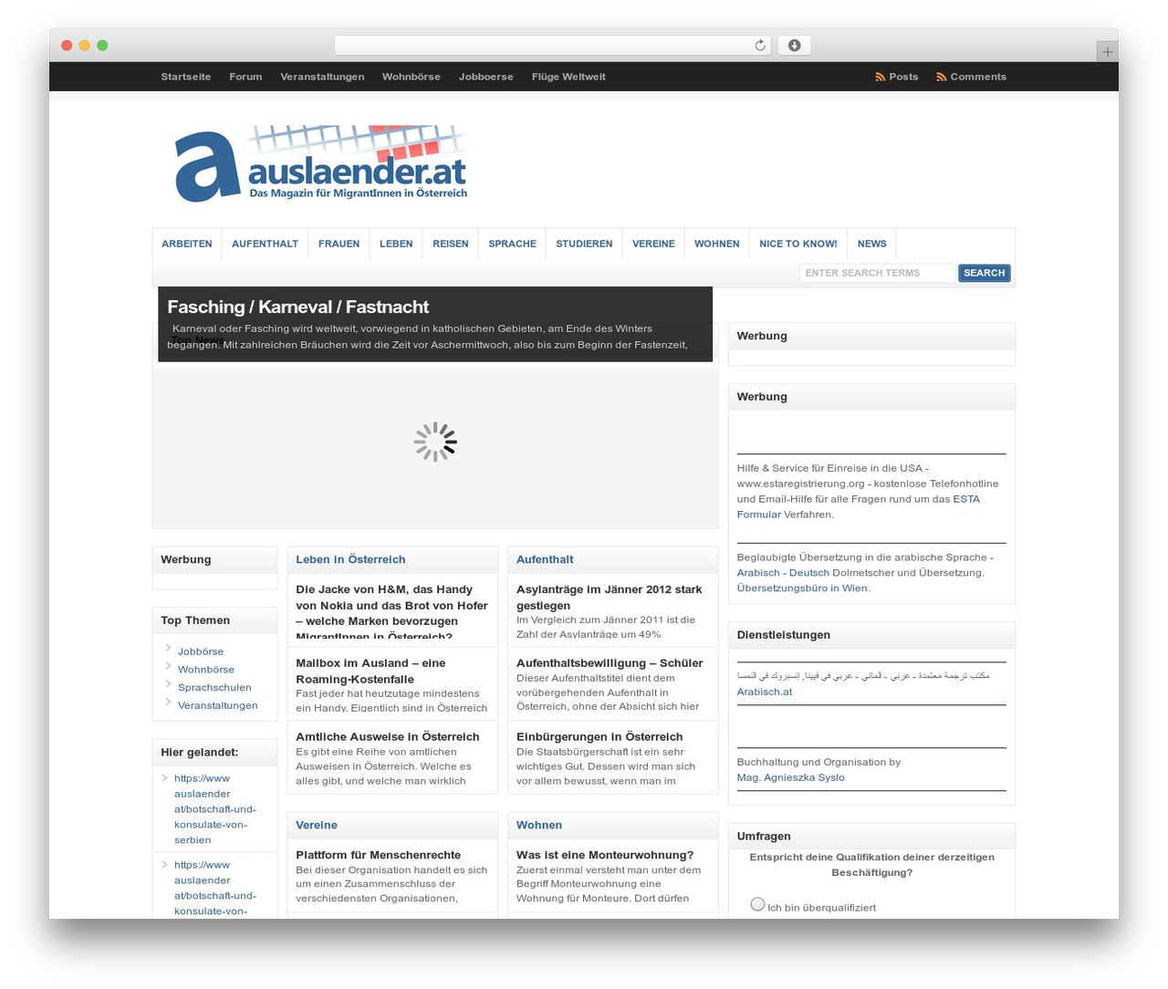 WP-Clear theme WordPress - auslaender.at