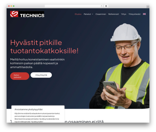 Avada theme WordPress - is-technics.fi