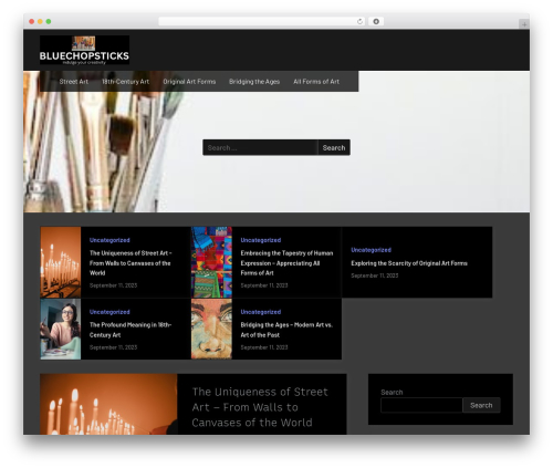 Oceanly free website theme - bluechopsticks.com