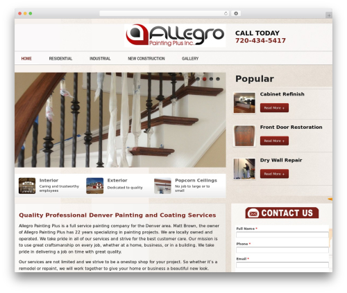 Oculus theme WordPress - allegropaintingplus.com