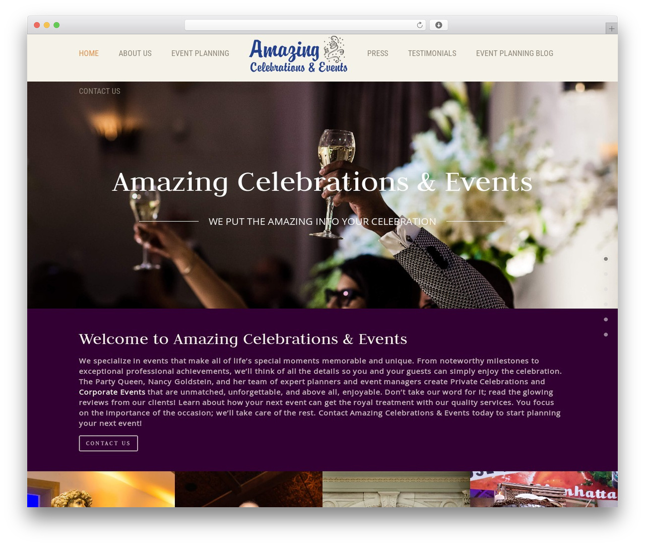 Stage WordPress website theme - amazingcelebrationsllc.com Stage WordPress website theme - amazingcelebrationsllc.com