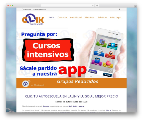WordPress theme DrivingSchool - aeclik.es