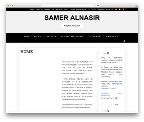 X Blog free WordPress theme - alnasir.org