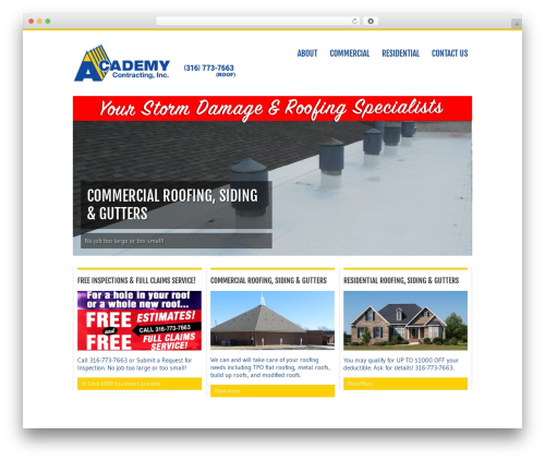 BBQ WordPress theme design - academycontracting.com