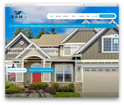 Echo WordPress theme design - ramrenosllc.com