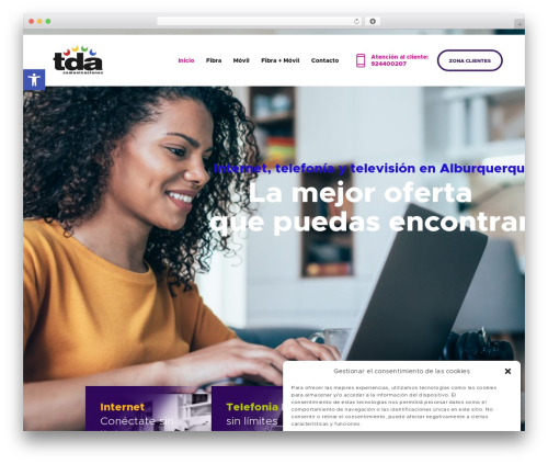 MaxiNet WordPress theme design - tdacomunicaciones.com