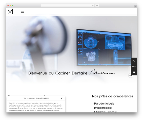 Mediweb WordPress theme design - massena-dentaire-nice.fr