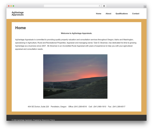 Responsive theme WordPress free - agvantageappraisals.com