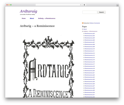 WordPress theme simpleX - ardtaraig.net