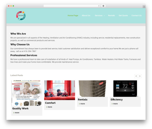 Worker WordPress theme - acmecooling.ca