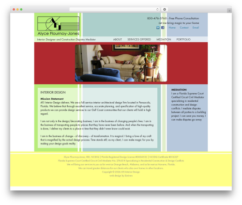 Catalyst WordPress page theme - afjinteriordesign.com