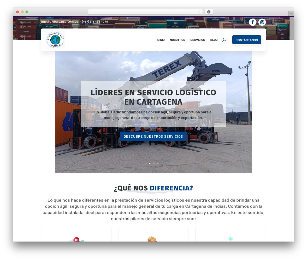 Divi WordPress theme - globalgarlic.com.co