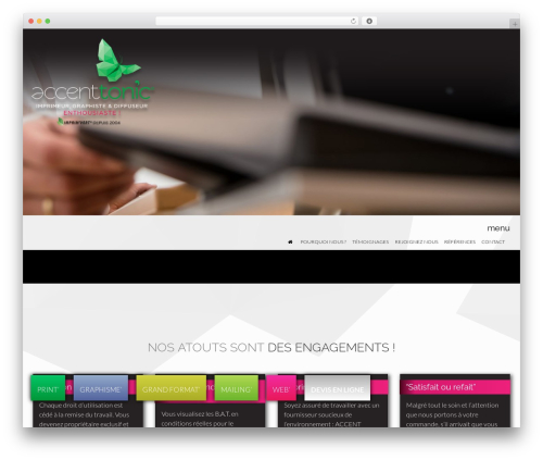 Flat Bootstrap theme WordPress free - accenttonic.com