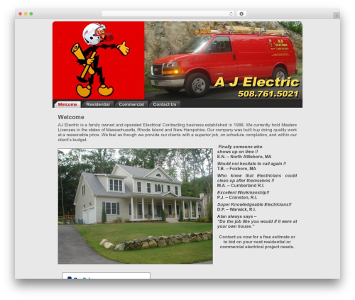 New WordPress theme - ajelectricinc.com