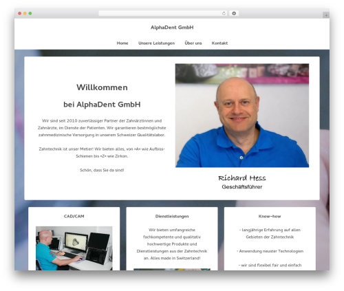 Responsive free WordPress theme - alpha-dent.ch
