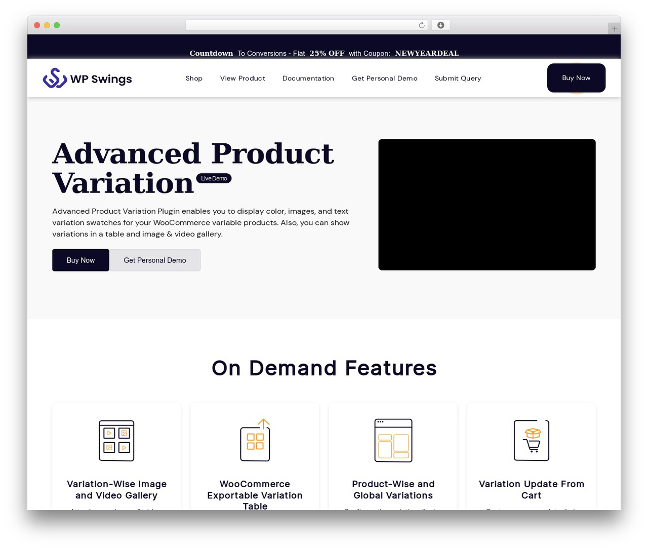 Storefront WordPress store theme - demo.wpswings.com/advanced-product-variation