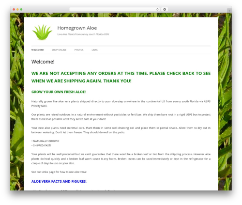 Tiny Forge WordPress page theme - aloeplants.us