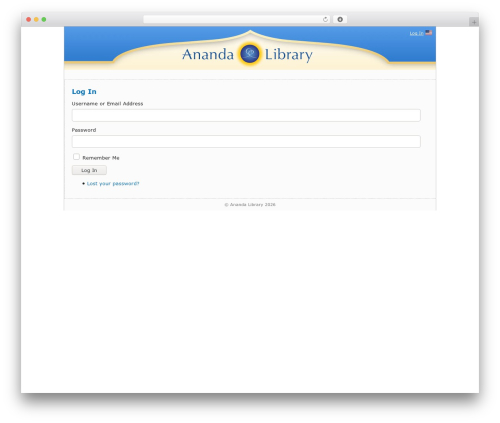 WordPress theme Ananda Library - anandalibrary.org
