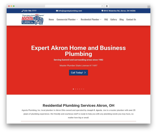 WordPress theme Divi - agostaplumbing.com