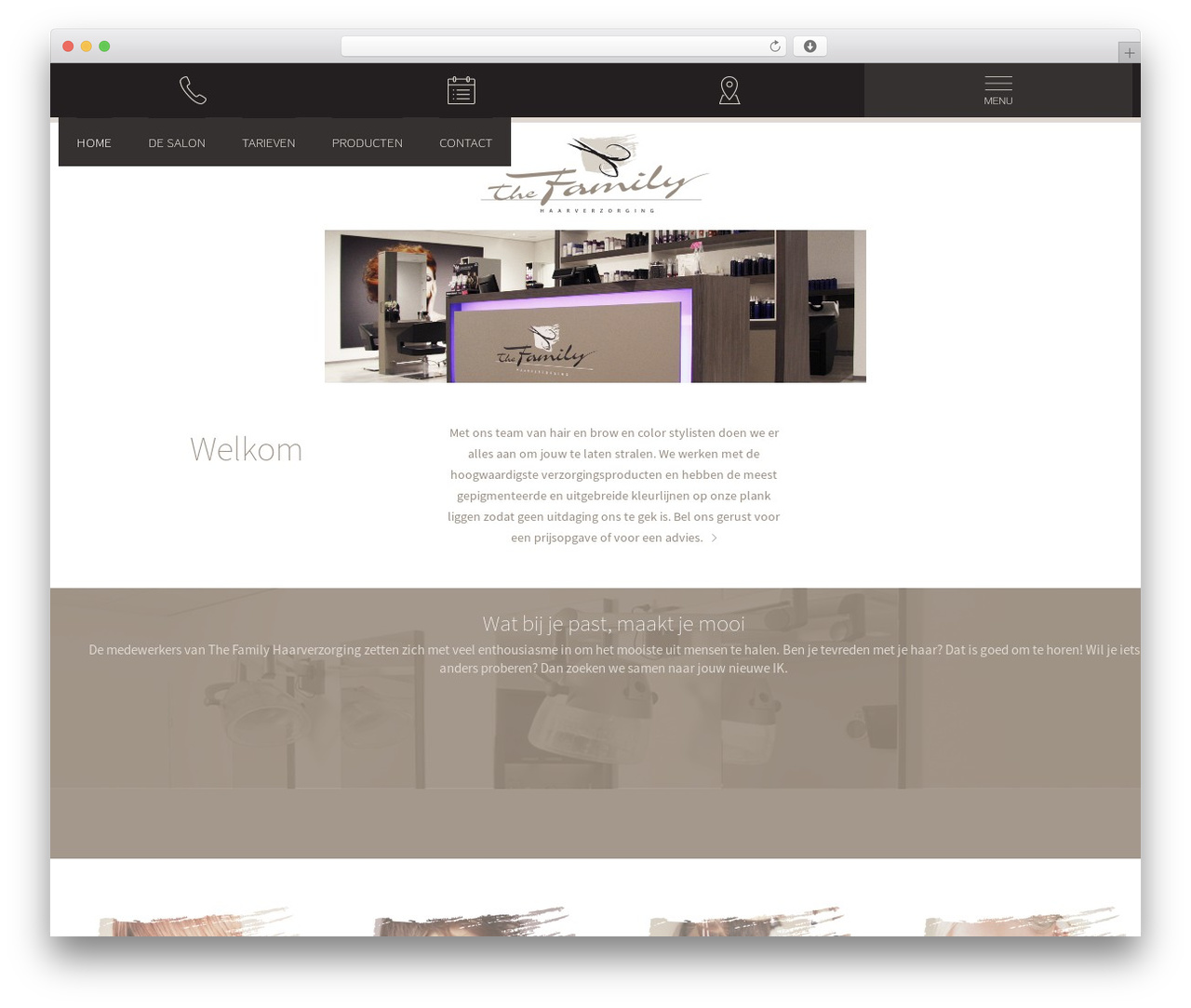 Tmpldesign Bootstrap premium WordPress theme - thefamilyhaarverzorging.nl