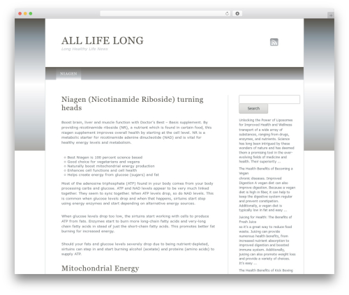 Tranquil Reflections WordPress theme - alllifelong.org