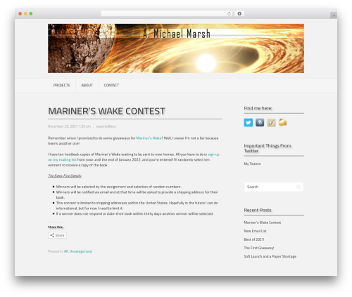 Vortex WordPress theme - amichaelmarsh.net