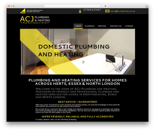 ACJ Heating WP theme - acjheating.co.uk