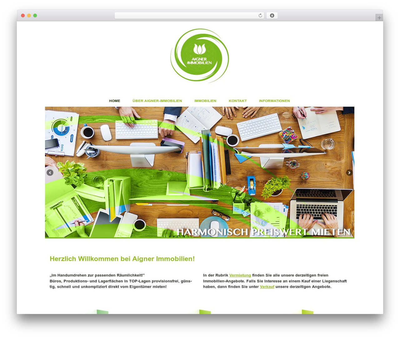 Aigner Immobilien WordPress theme by Bernhard Nepelius aigner