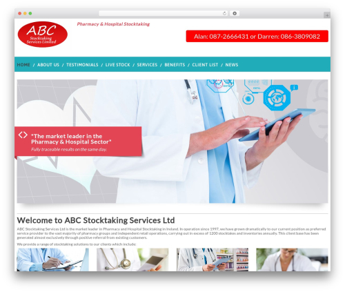 cherry top WordPress theme - abcstocktaking.ie