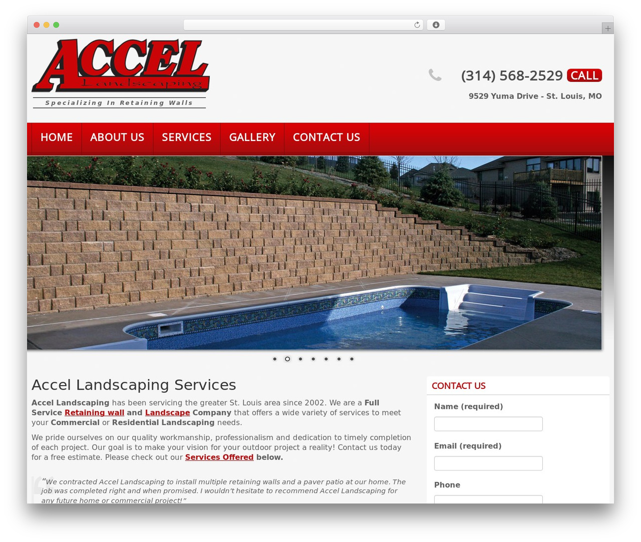 cherry WordPress theme - accellandscaping.com