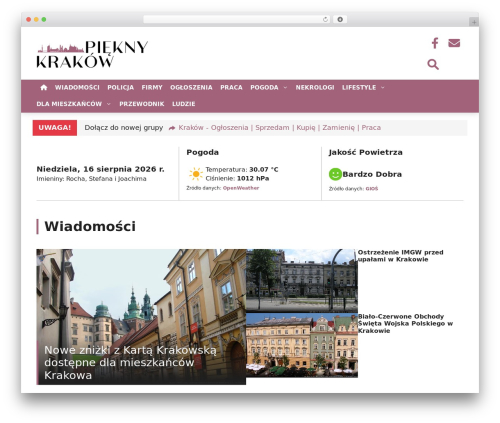 Features of local websites WordPress plugin - pieknykrakow.pl