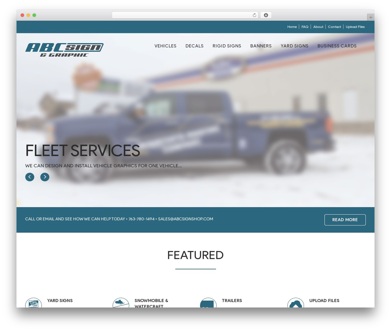 Responsive WordPress theme design - abcsignshop.com