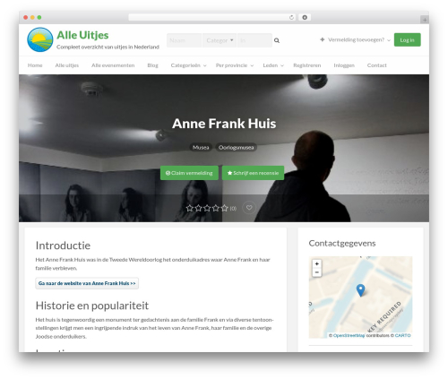 Frontend publishing pro WordPress plugin - alleuitjes.nl/uitjes/anne-frank-huis