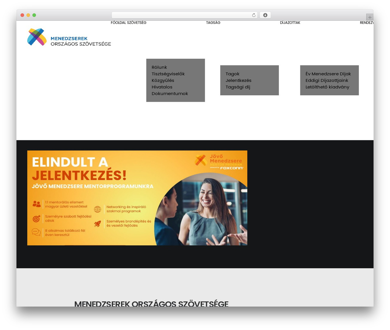 Uncode WordPress theme - menedzserek.hu