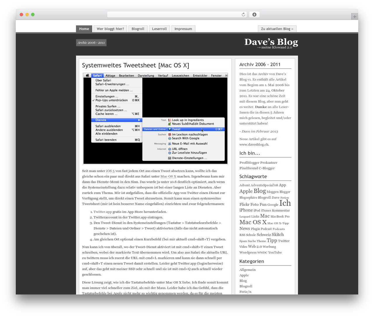 WordPress theme Graphite - archiv.davesblog.ch