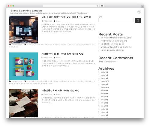 Flash WordPress theme - brandspankinglondon.com