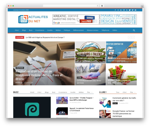 Newspaper best WordPress magazine theme - actualites-du-net.com