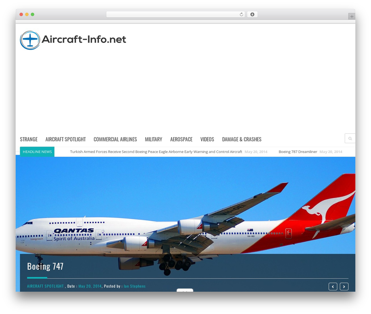 Ponzi Theme WordPress theme - aircraft-info.net