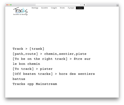 Theme WordPress Hello Elementor - tracks.fr