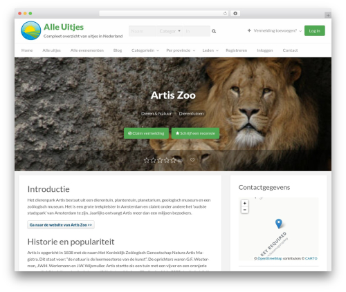 Frontend publishing pro WordPress plugin - alleuitjes.nl/uitjes/artis-zoo