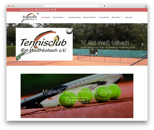 WordPress theme Divi - tc-lebach.de